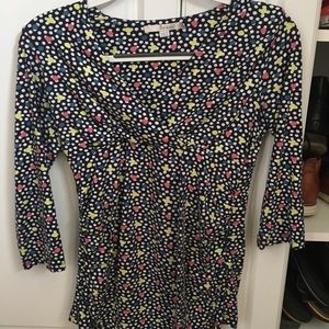 Boden Maternity Size 4 (S) Multi Color Dot Top